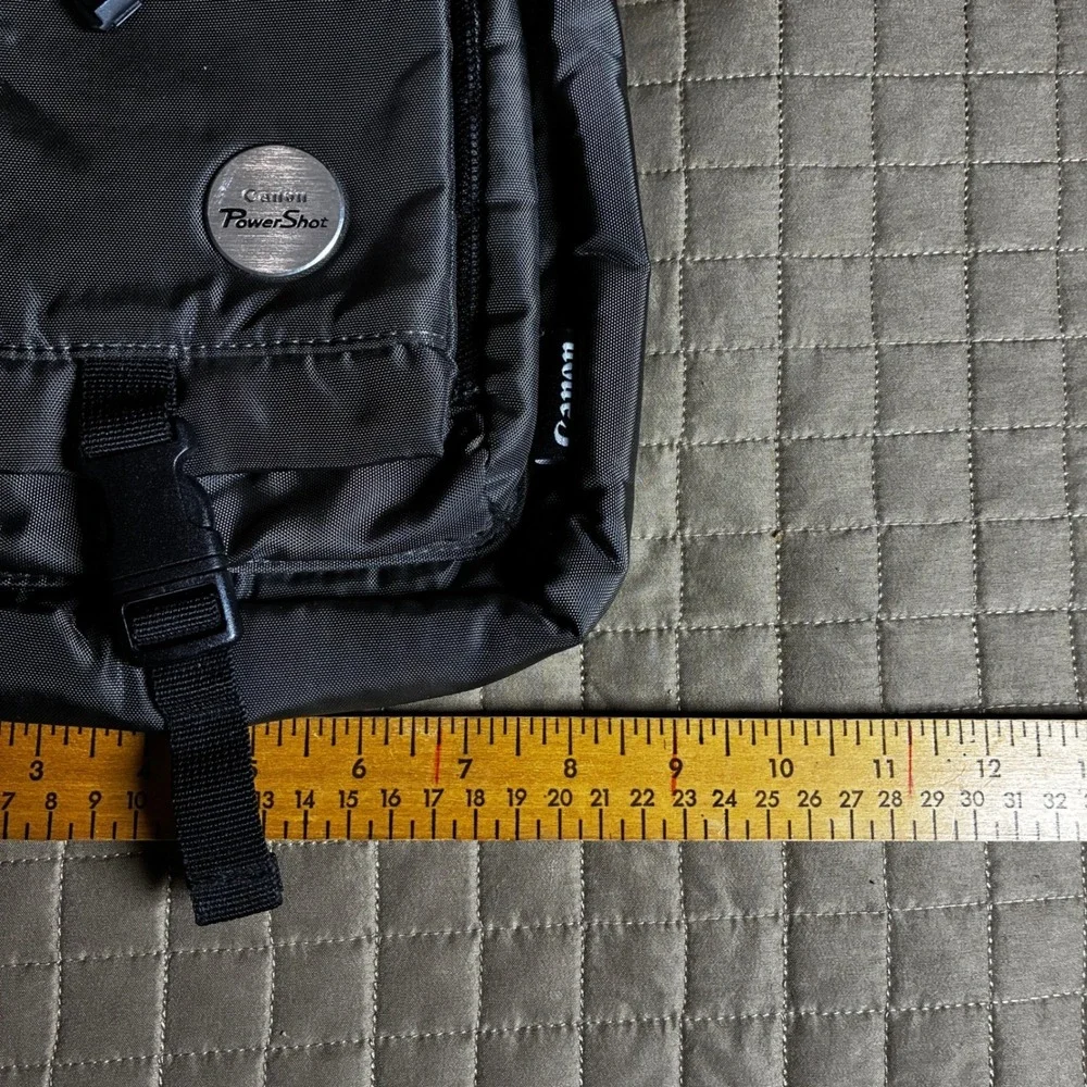 Canon‎ PowerShot Camera Bag Charcoal Gray Nylon Crossbody Shoulder Tech Case